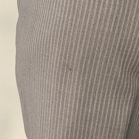BURBERRY LONDON Size 44 Regular Black Grey Stripe Wool Notch Lapel Suit