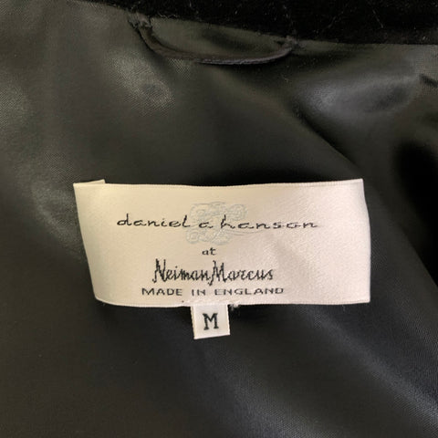 DANIEL A HANSON Size M Black Mixed Patterns Cotton Smoking Robe