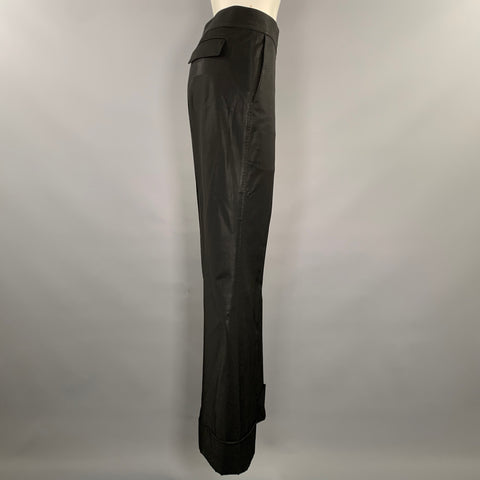 KAUFMAN FRANCO Size 30 Black Wool Blend Solid Relaxed fit Dress Pants