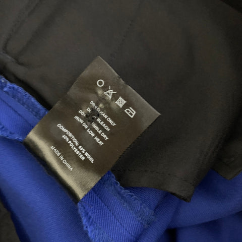 PHIX Size 30 Blue Wool & Polyester Flat Front Dress Pants