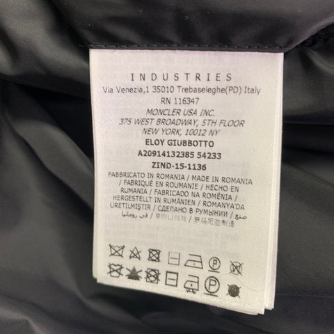 MONCLER Size XXXL Grey Quilted Wool Zip Up Jacket