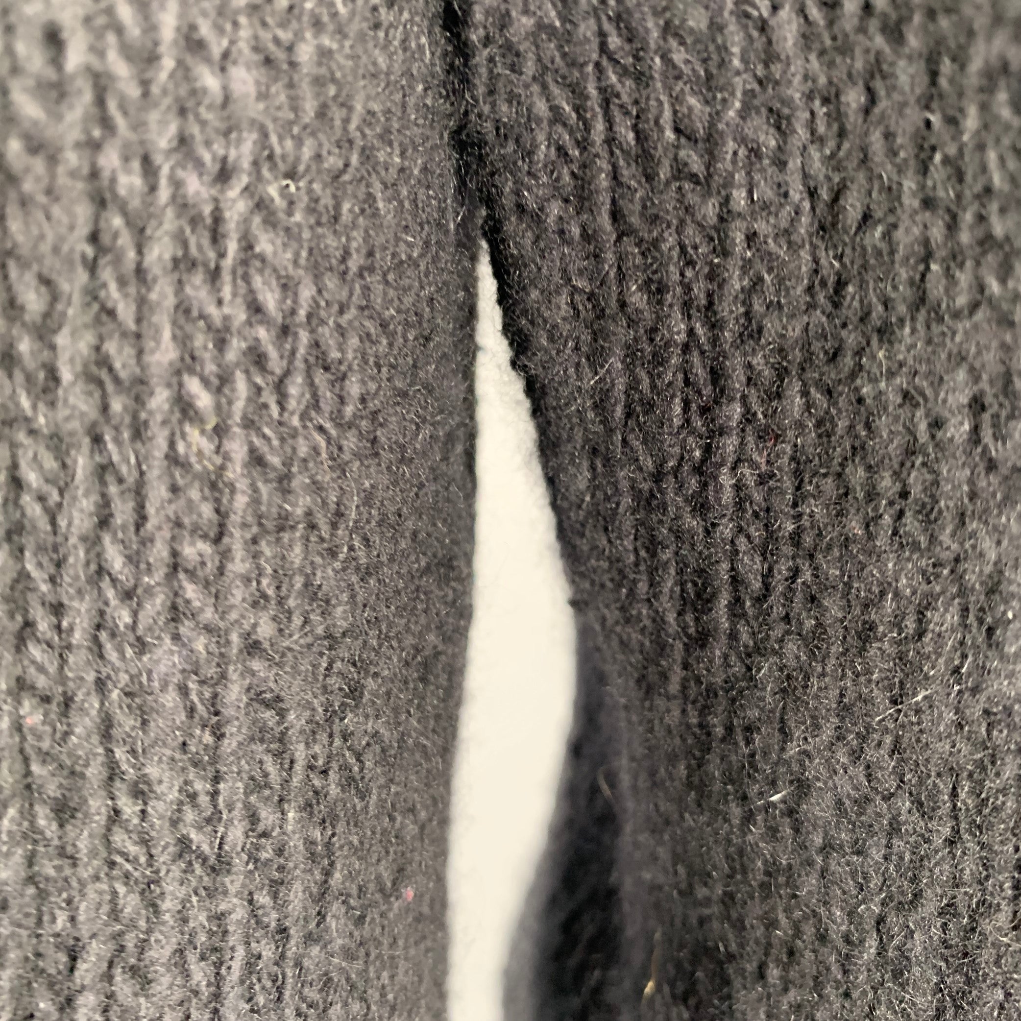 ANN DEMEULEMEESTER Size 8 Black Merino Wool Angora Double Zipper