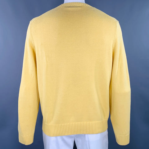 POLO by RALPH LAUREN Size XL Yellow Knit Cotton Crew Neck Pullover