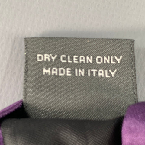 ERMENEGILDO ZEGNA Purple Silk Satin Tie
