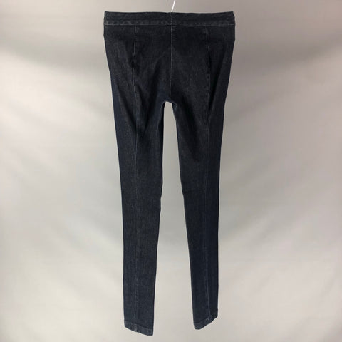 THE ROW Size M Navy Cotton &  Elastane Casual Leggns Pants