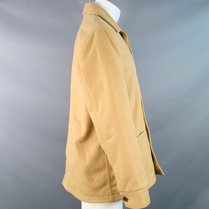 LEVI STRAUSS Size M Tan Wool Button Up Chore Coat