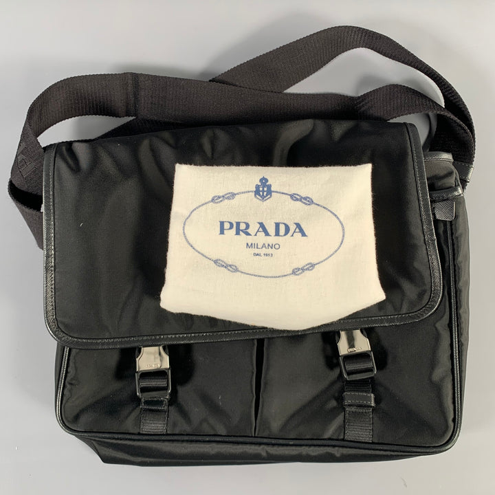 PRADA Black Nylon Messenger Bags