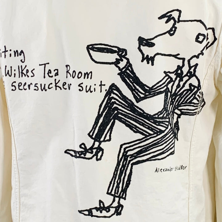 COMME des GARCONS HOMME PLUS SS04 Size L Cream Black Chore Jacket