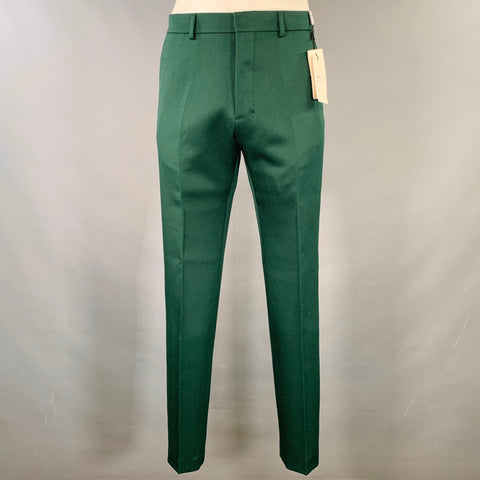 AMI by ALEXANDRE MATTIUSSI Size 42 Green Wool Twill Notch Lapel Suit