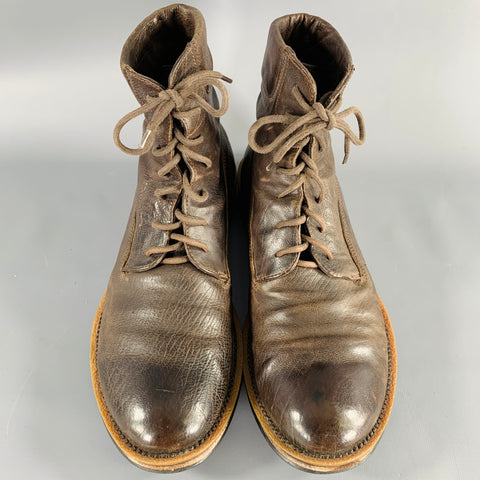 MARK NASON Size 9 Brown Leather Lace-Up Boots