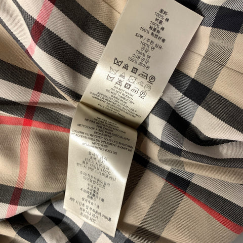 BURBERRY Size 0 Beige Cotton Double Breasted Coat