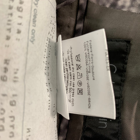 CALVIN KLEIN 'COLLECTION' Talla 42 Abrigo deportivo de poliéster abstracto gris oliva