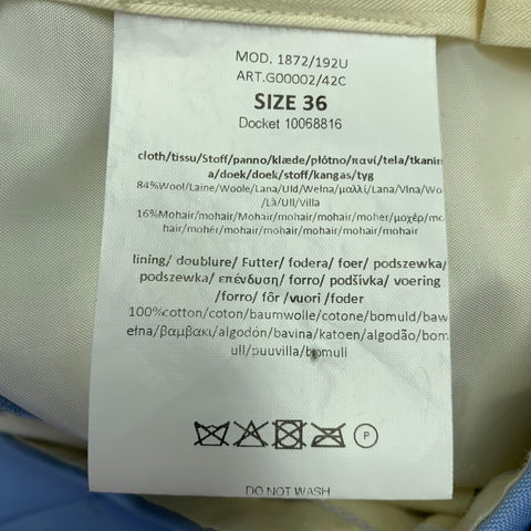 PAUL SMITH Size 32 Blue Wool Mohair Zip Fly Dress Pants