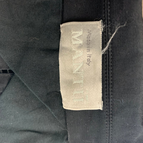 MANTU Talla 6 Chaqueta de un solo botón de mezcla de algodón negro