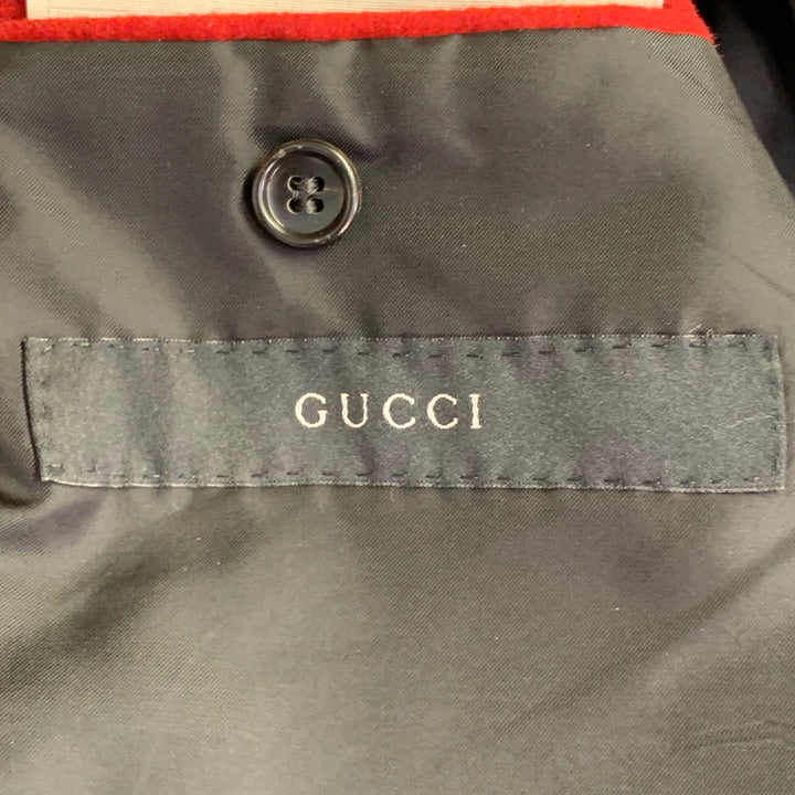 GUCCI by TOM FORD Size 40 Red Cashmere Notch Lapel Sport Coat