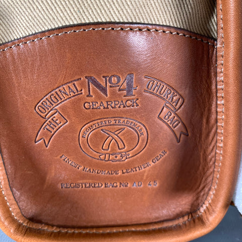 GHURKA Tan Brown Cotton Twill Tote Bags & Leather Goods