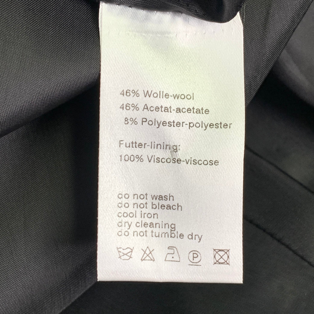 AKRIS Size 4 Black Grey Wool Blend Glenplaid Sheath Dress