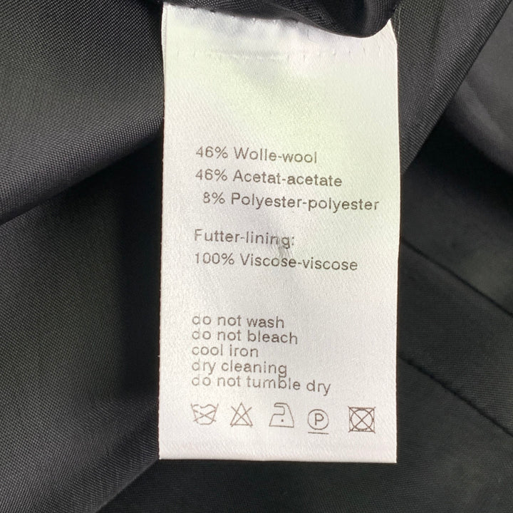 AKRIS Size 4 Black Grey Wool Blend Glenplaid Sheath Dress