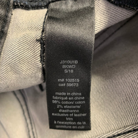 JOHN VARVATOS * U.S.A. Size 34 Grey Charcoal Distressed Cotton Blend Jeans