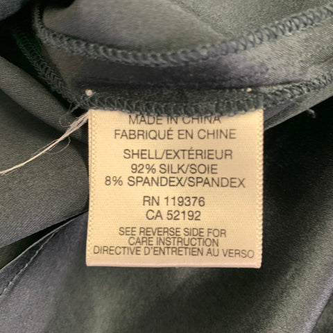 HELMUT LANG Size 2 Navy Silk Blend Cowl Neck Cocktail Dress