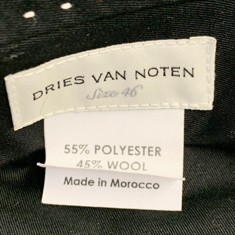 DRIES VAN NOTEN Size 32 Green Olive Polyester Wool Flat Front Dress Pants