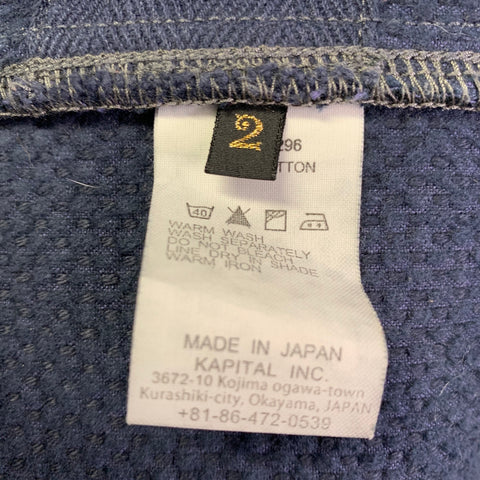 KAPITAL Size M Indigo Woven Cotton Hooded Coat