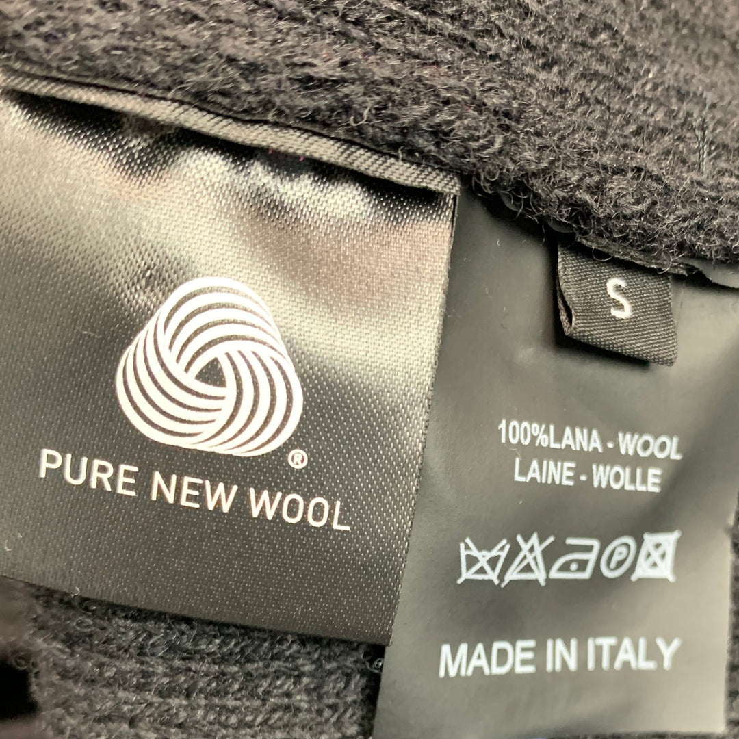 RAF SIMONS Size S SS18 -Fireman Buckle- Black Knit Wool Oversized Sweater