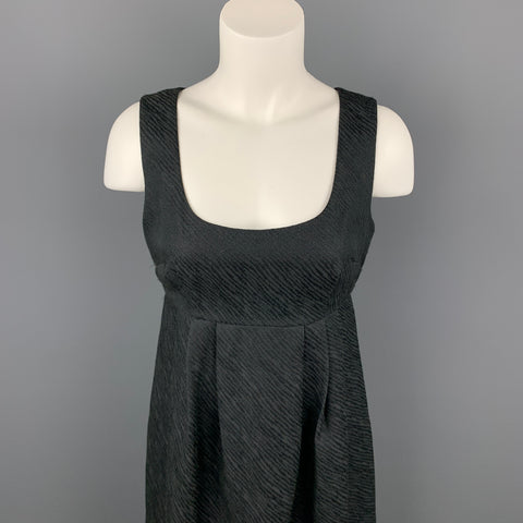 MICHAEL KORS Size 4 Black Woven Polyester Blend Empire Waist Dress