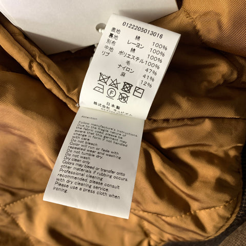 VISVIM Size M Pink Brown Distressed Cotton Bomber Jacket