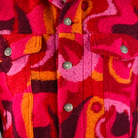 COUT DE LA LIBERTE Size S Multi Color Polyester Wool Marbled Jean Cut Jacket