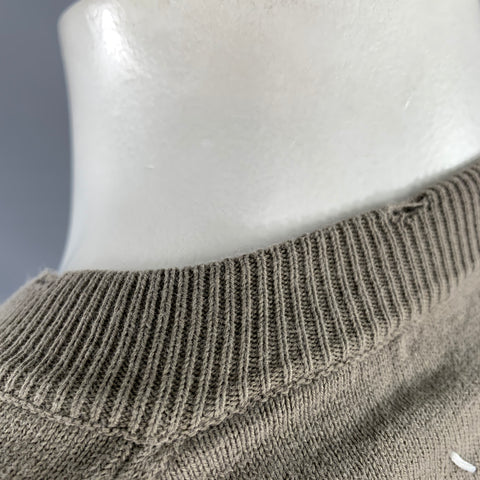 MAISON MARTIN MARGIELA Size L Khaki Jersey V-Neck Pullover