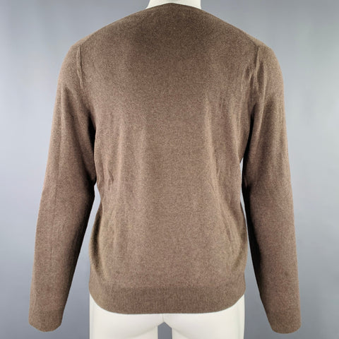 POLO by RALPH LAUREN Size M Brown Pima Cotton V-Neck Pullover