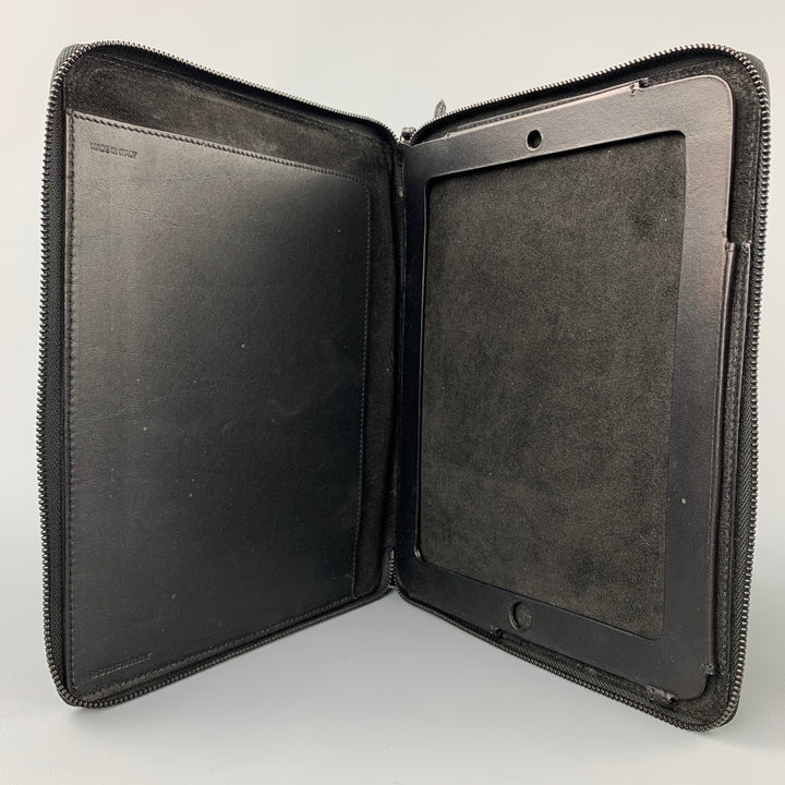 BURBERRY Black Pebble Grain Leather iPad Case