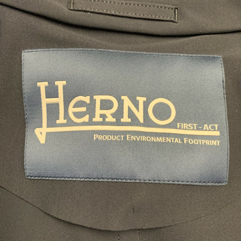 HERNO Size 8 Black Nylon Blend Single breasted Jacket