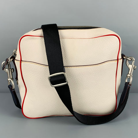 COACH x NASA White Multi Color Logo Pebble Grain Leather Bag