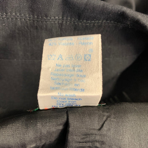 KENZO Size 8 Black Viscose Blend Button Up Jacket