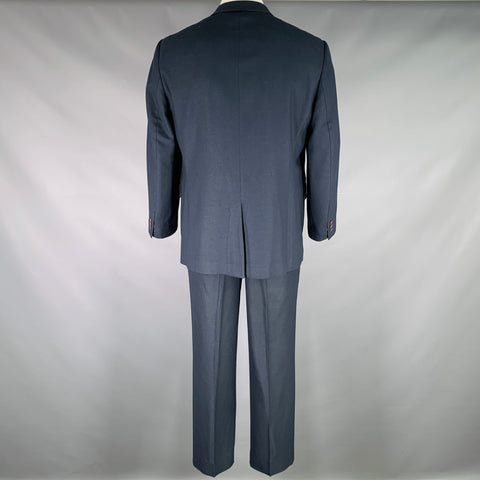 TED BAKER Size 46 Navy Pink Contrast Stitch Polyester Blend Suit