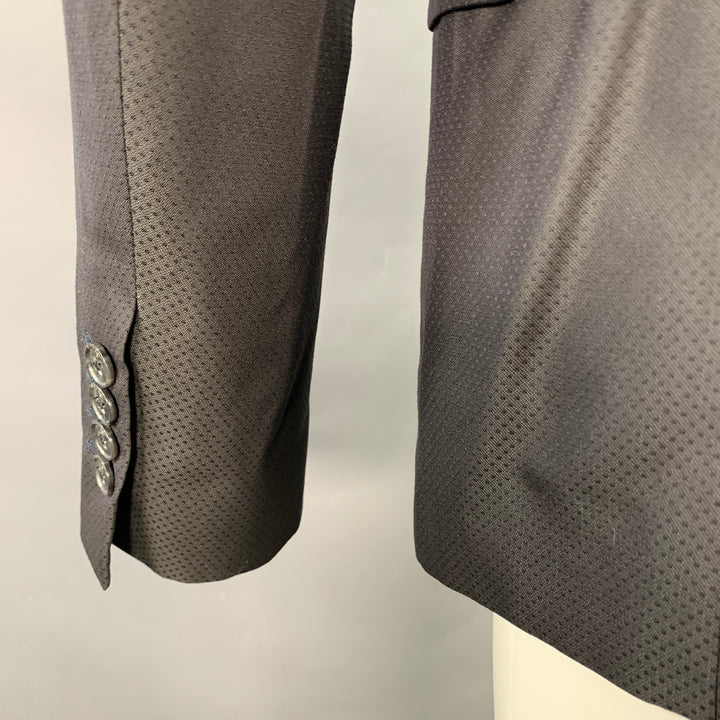 JOHN RICHMOND Size 38 Black Nailhead Wool Blend Notch Lapel Sport Coat
