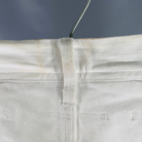 JULIUS JAPAN SS16 Size M White Grey Abstract Cotton Blend Zip Fly Casual Pants
