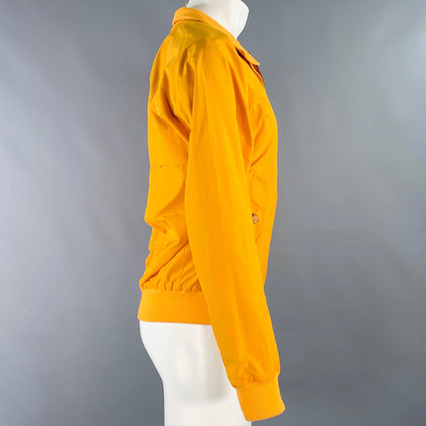 BARACUTA Size 40 Yellow Cotton Blend Bomber Jacket
