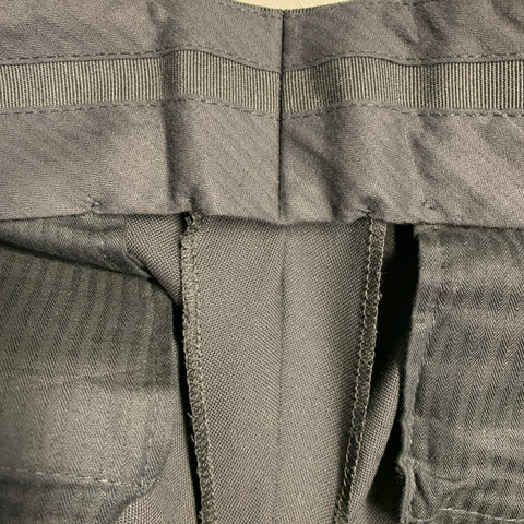 DOLCE & GABBANA Size 30 Black Virgin Wool Silk Blend Flat Front Dress Pants