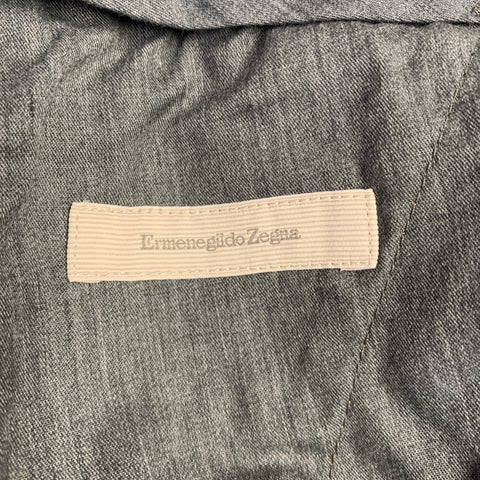 ERMENEGILDO ZEGNA Size 34 Tan Cotton Blend Flat Front Casual Pants