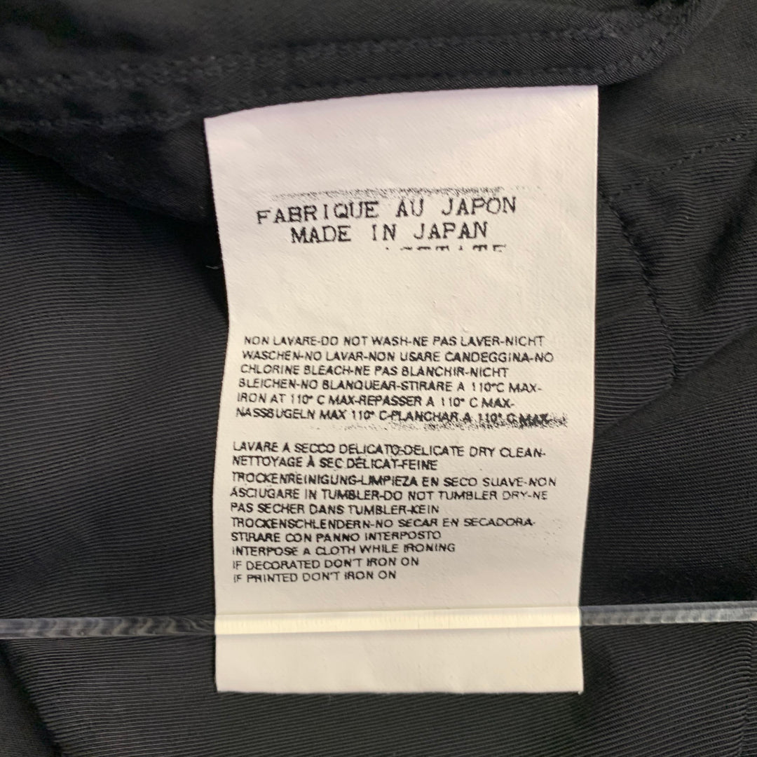 TUKI Size XL Black Rayon Twill Two Pockets Oversized Short Sleeve Shirt