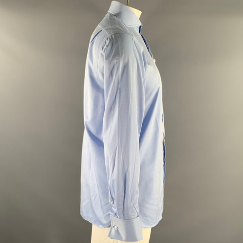 RALPH LAUREN Size L Blue Cotton Cutaway Long Sleeve Shirt