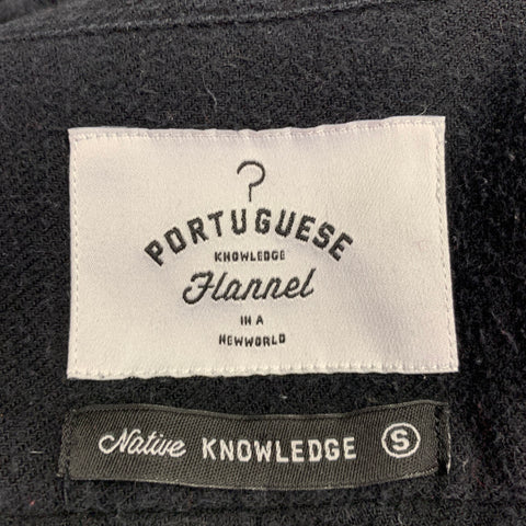 PORTUGUESE FLANNEL Size S Black Cotton One Pocket Long Sleeve Shirt