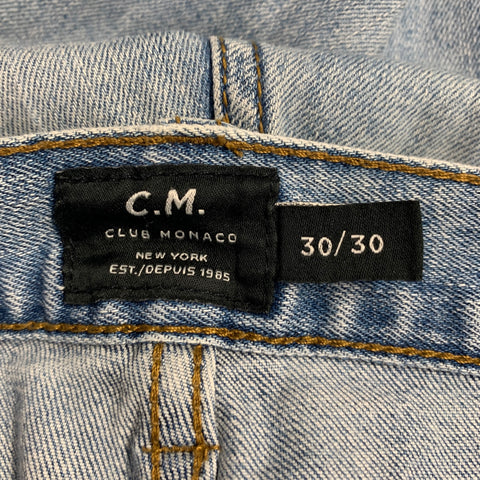 CLUB MONACO Size 30 Blue Cotton Blend Skinny Five Pockets Jeans