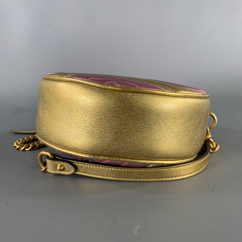 GUCCI Sac à bandoulière rose doré métallique Maroquinerie et Sacs