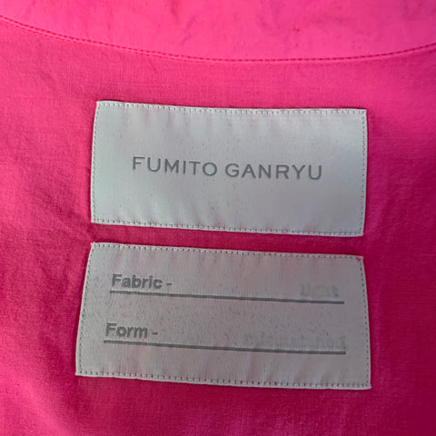 FUMITO GANRYU Size M Pink Cotton Silk Button Up Long Sleeve Shirt
