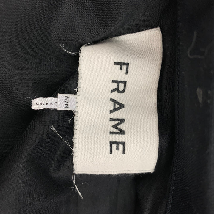 FRAME Size M Navy Blue Cotton Zip Sport Coat