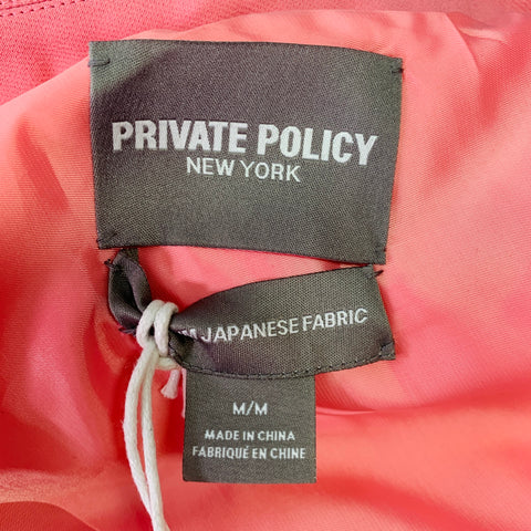 PRIVATE POLICY Size M Pink Polyester Cropped Cargo Jacket Blazer